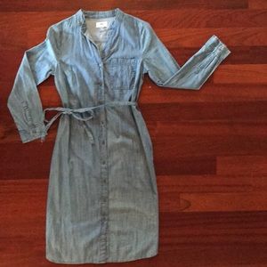 Denim long sleeve dress
